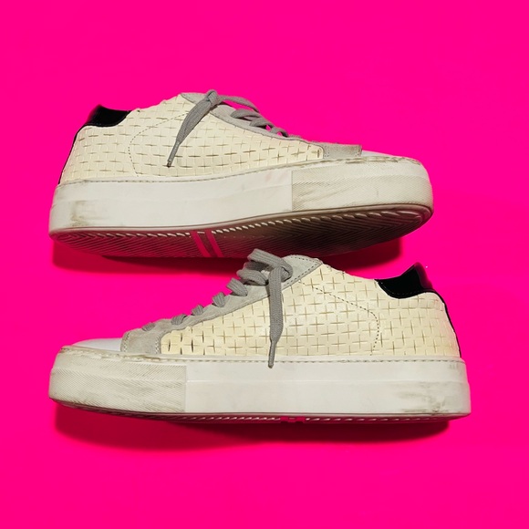 P448 Women’s Classic Thea Overload Low Top White Leather Sneakers Size 38 - Picture 6 of 9